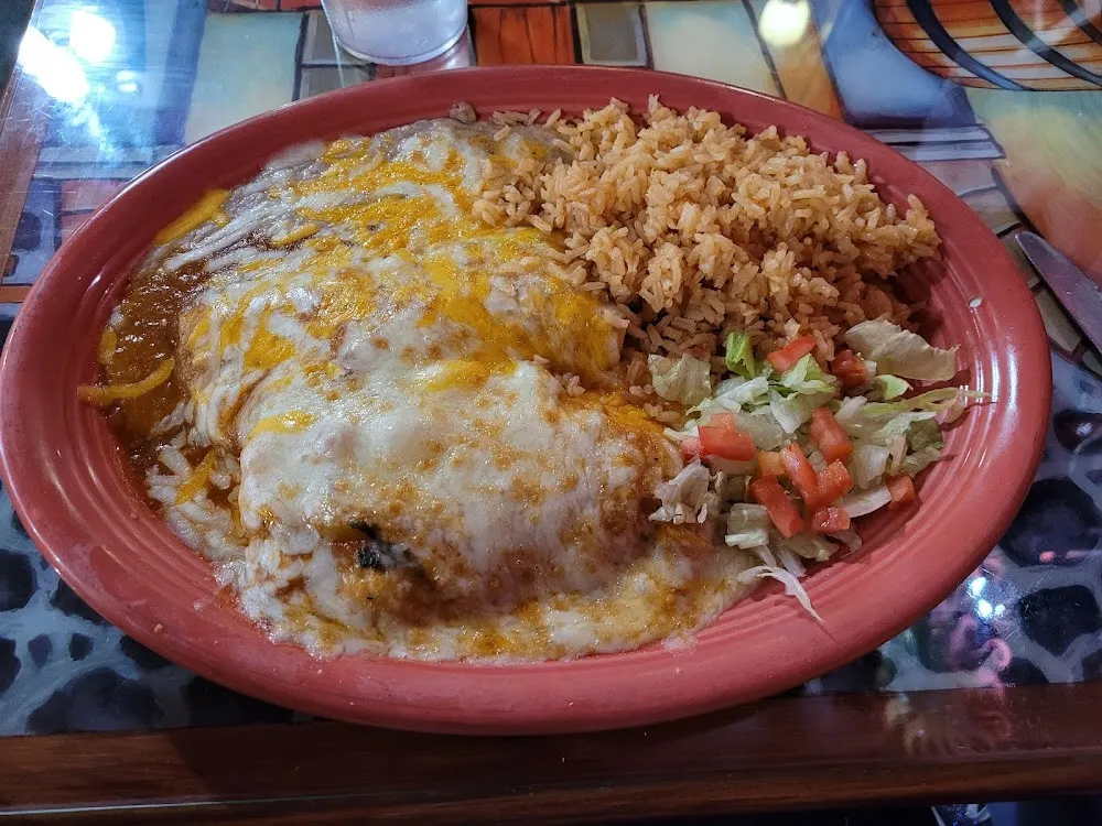 Chicken Enchilada and Chile Relleno